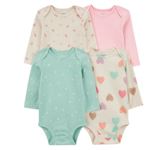 Pañaleros ML 4P 06M 1R957610 Corazones Beige Carter's