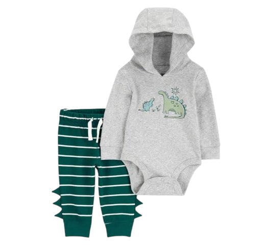 Set 2P 12M 1R878310 Gris Verde Carter's