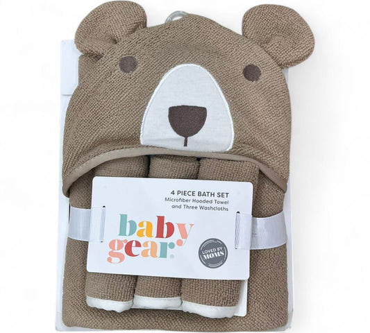 Toalla 4P DB2000026 Baby Gear Oso/Café