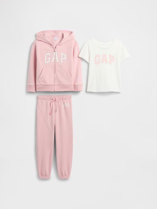 Set 3P 3T 816932 Gap Rosa/Blanco