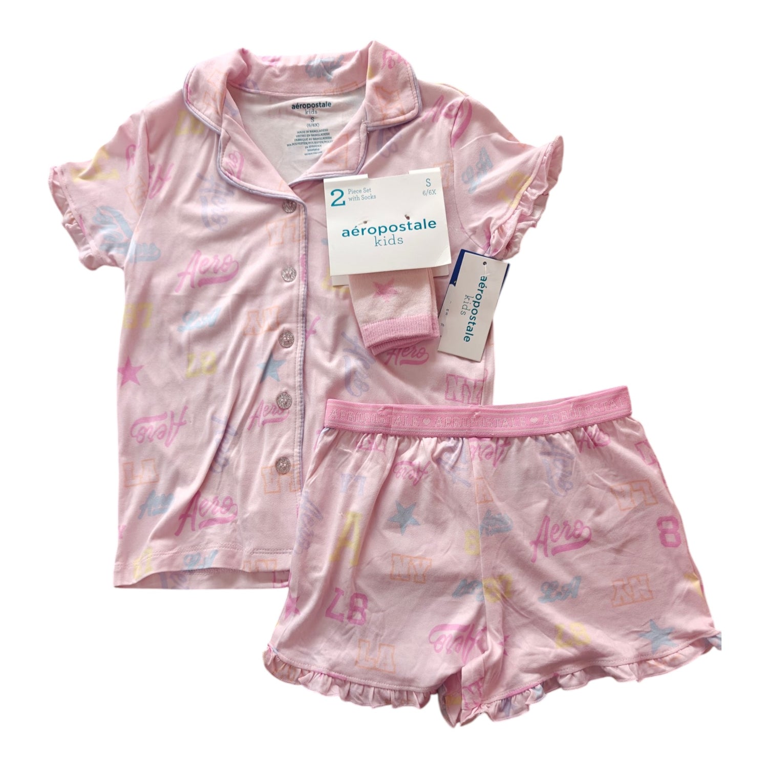 Pijamas Niña Aeropostal Rosa