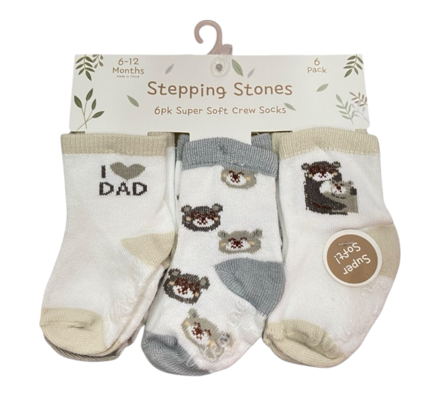 Calcetines 12-18M SBXS40618 Stepping Stones Ositos gris