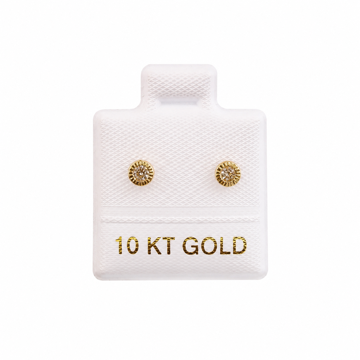 Broquel Mod. Bicel Diamantado Oro 10K