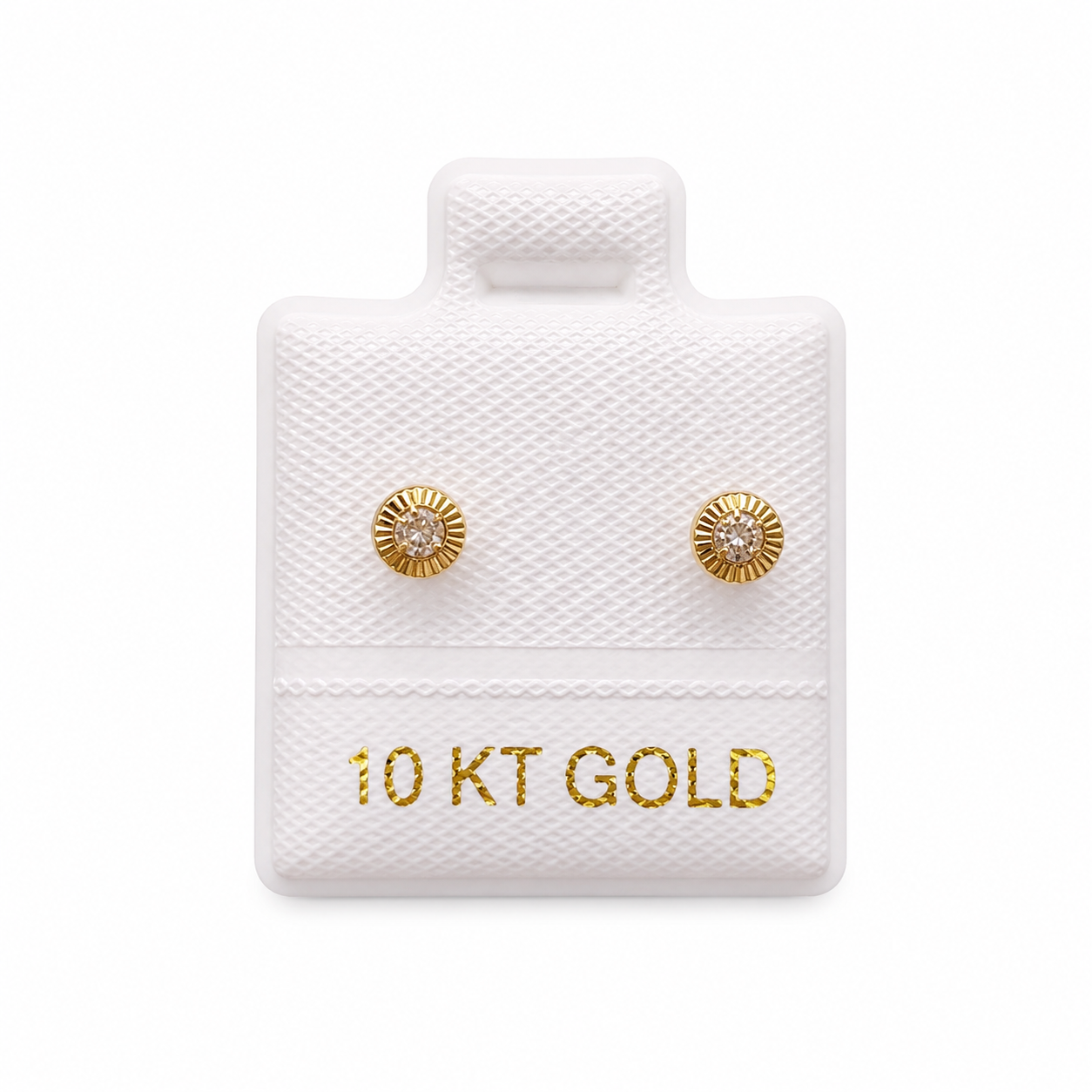 Broquel Mod. Bicel Diamantado Oro 10K