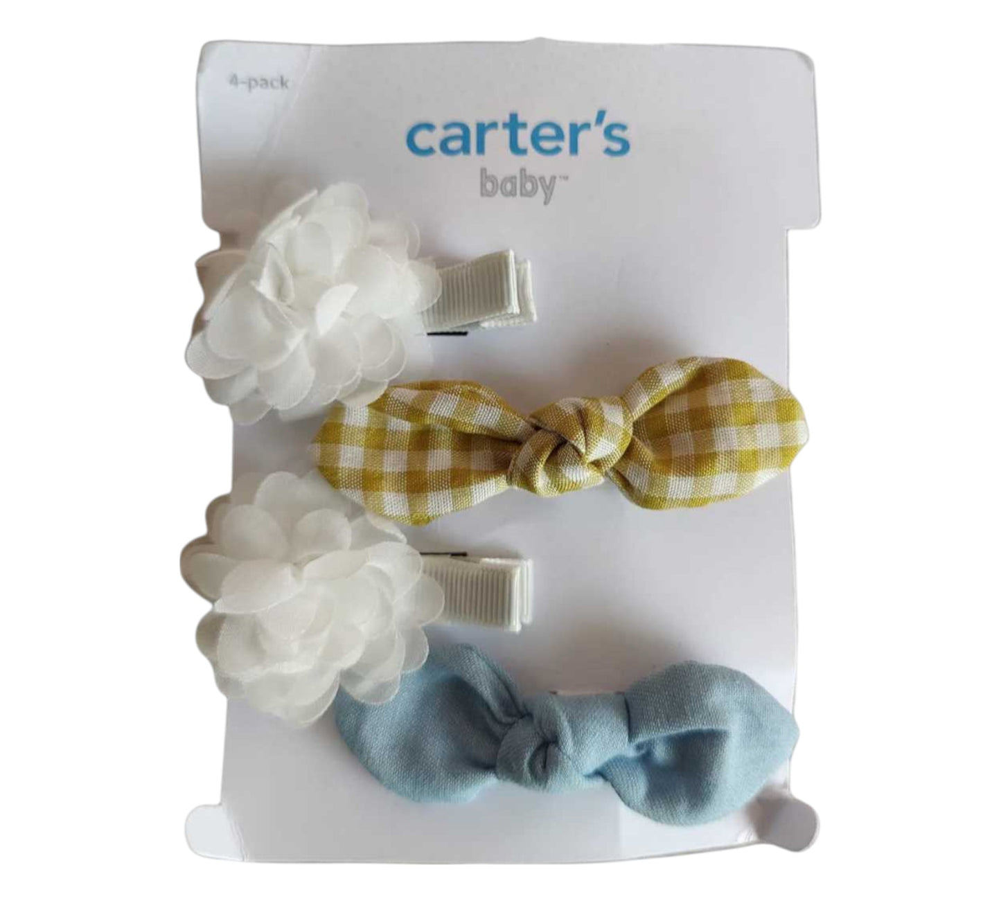 Broches Banditas 4P GFG59491 Blanco Azul Amarillo Carter's