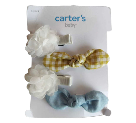 Broches Banditas 4P GFG59491 Blanco Azul Amarillo Carter's