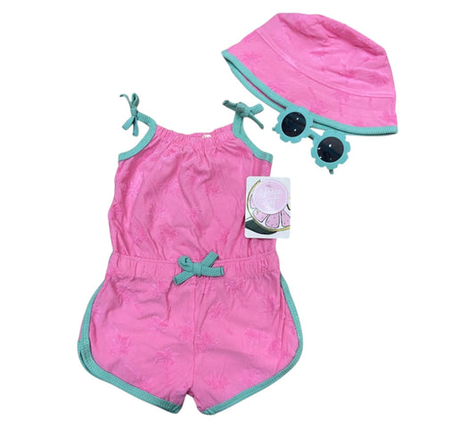Romper 3P 4T AP15079 Pink Lemon