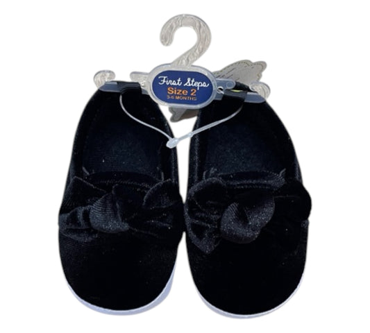 Zapatos 6/9M TGP13288 First Steps Moño Negro Gamusa