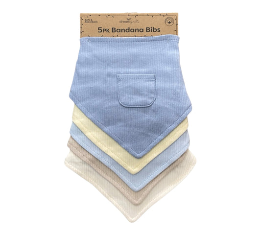 Baberos  Bandanas 5P 0-12M DC131BL Dreamgro Azules