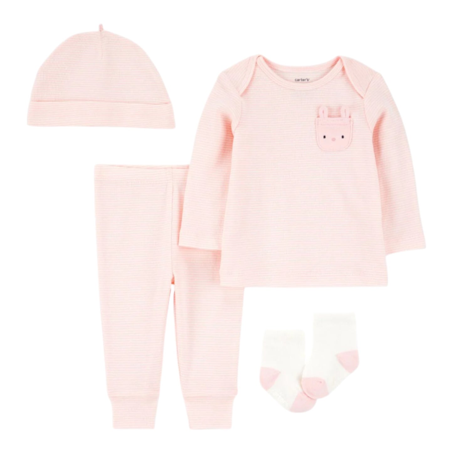 Set 4P Niña 1S938210 Carters Rosa Conejito