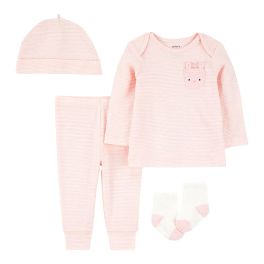 Set 4P Niña 1S938210 Carters Rosa Conejito