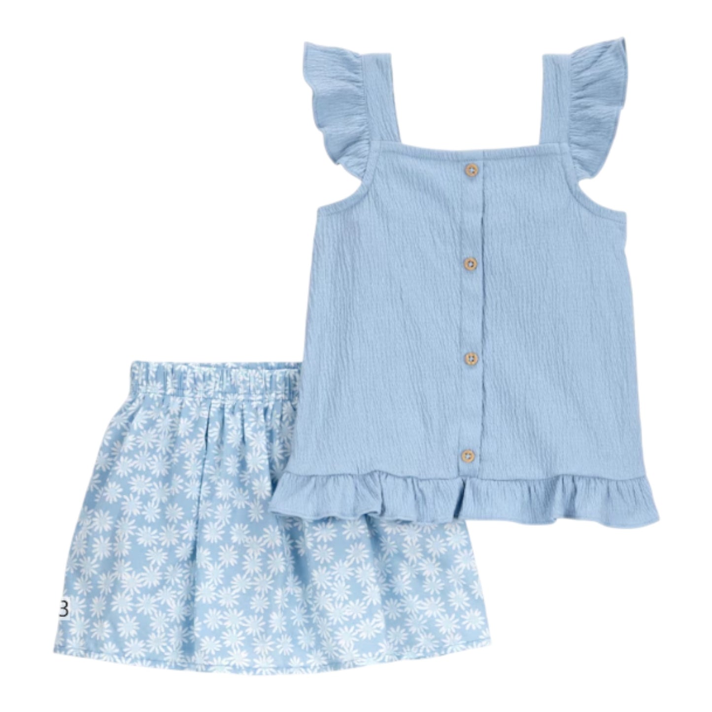 Set 2P 2V049310 Carters Azul Flores