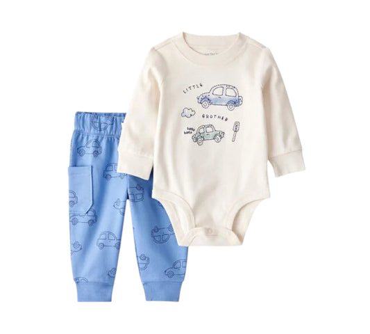 Set 2P 6M 1T271310 Carters Carros Beige