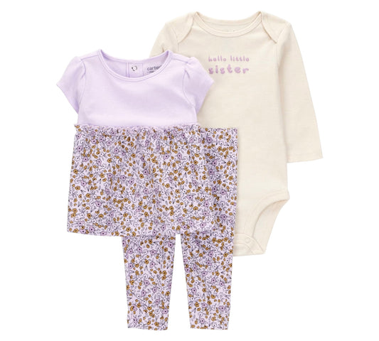 Set 3P 18M WKT123085 Beige Flores Carters Child of Mine