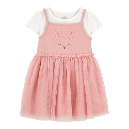 Vestido Niña 6U394710 Carters Conejito Rosa