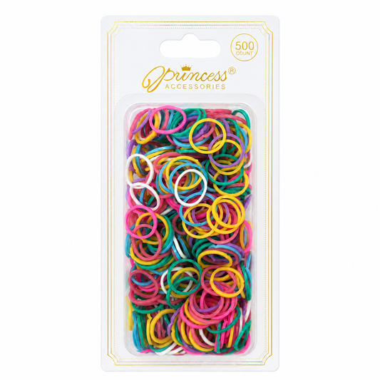 Set de 500 Ligas Elásticas de Colores para Cabello Infantil