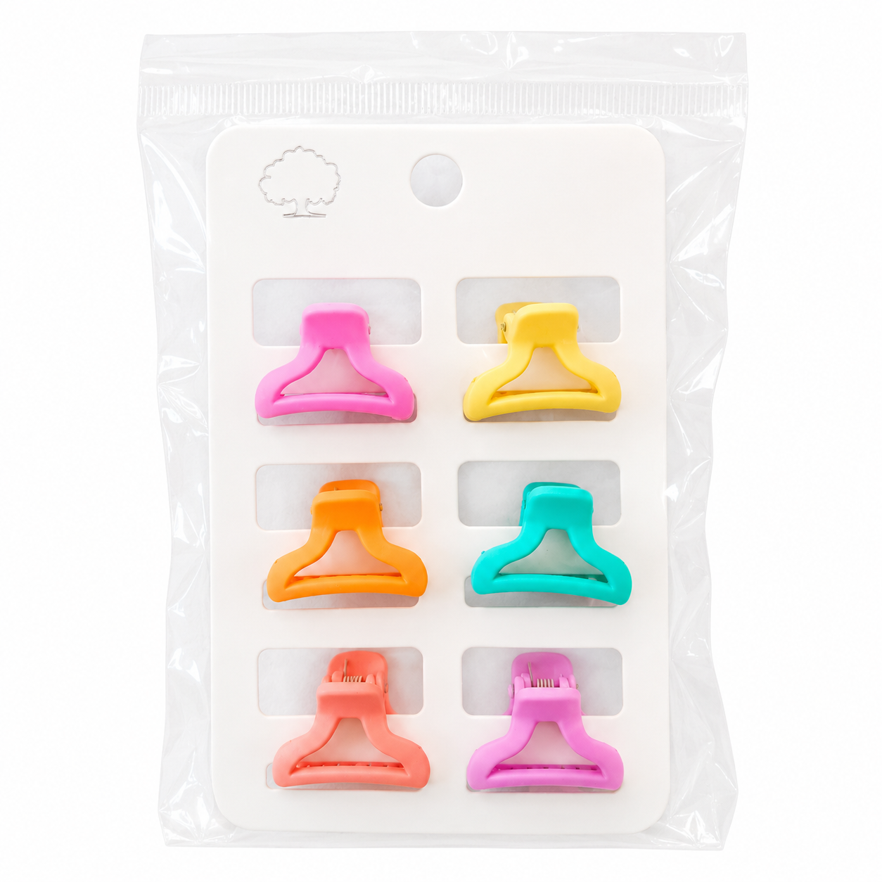 Set de 6 Mini Pinzas para Cabello en Colores Surtidos para Niña