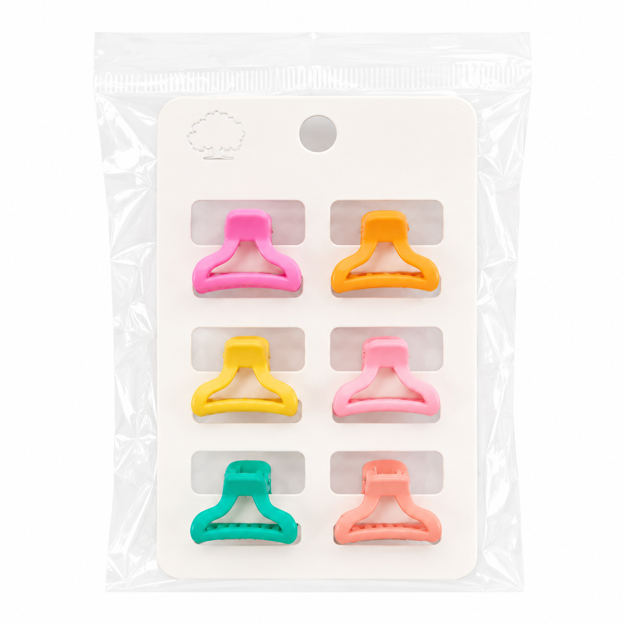 Set de 6 Mini Pinzas para Cabello en Colores Surtidos para Niña