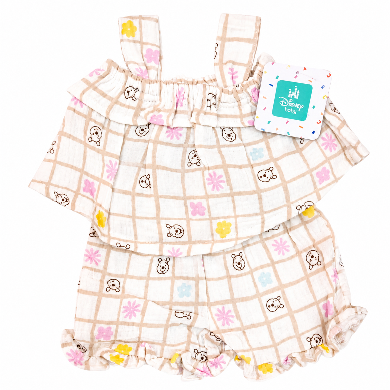 Set 2P Niña Winnie Pooh Beige