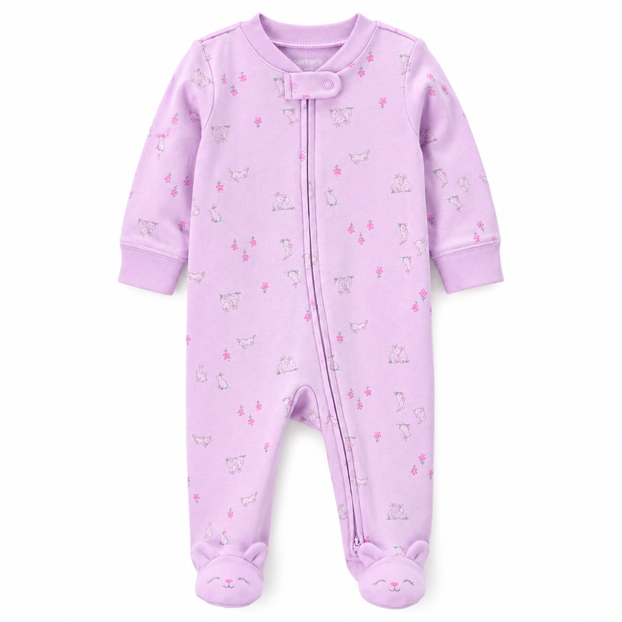 Mameluco Niña Carters Morado Conejos