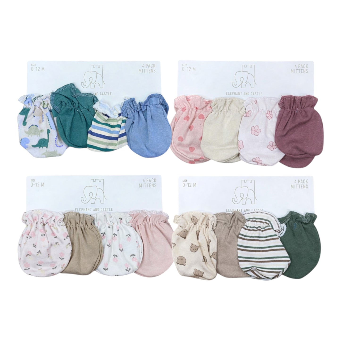 Guantes Manoplas 4P Niños Niñas