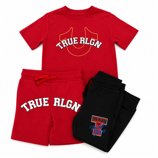 Set 2P Niño 570862TD True Religion Rojo Negro