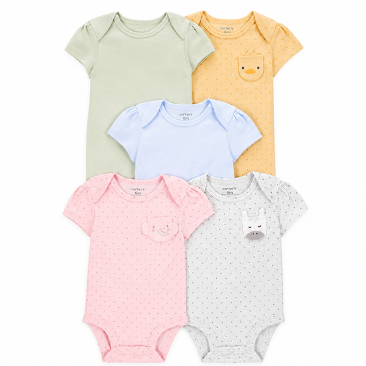 Pañaleros 5P Niña 1T010410 Carters Puntos Colores