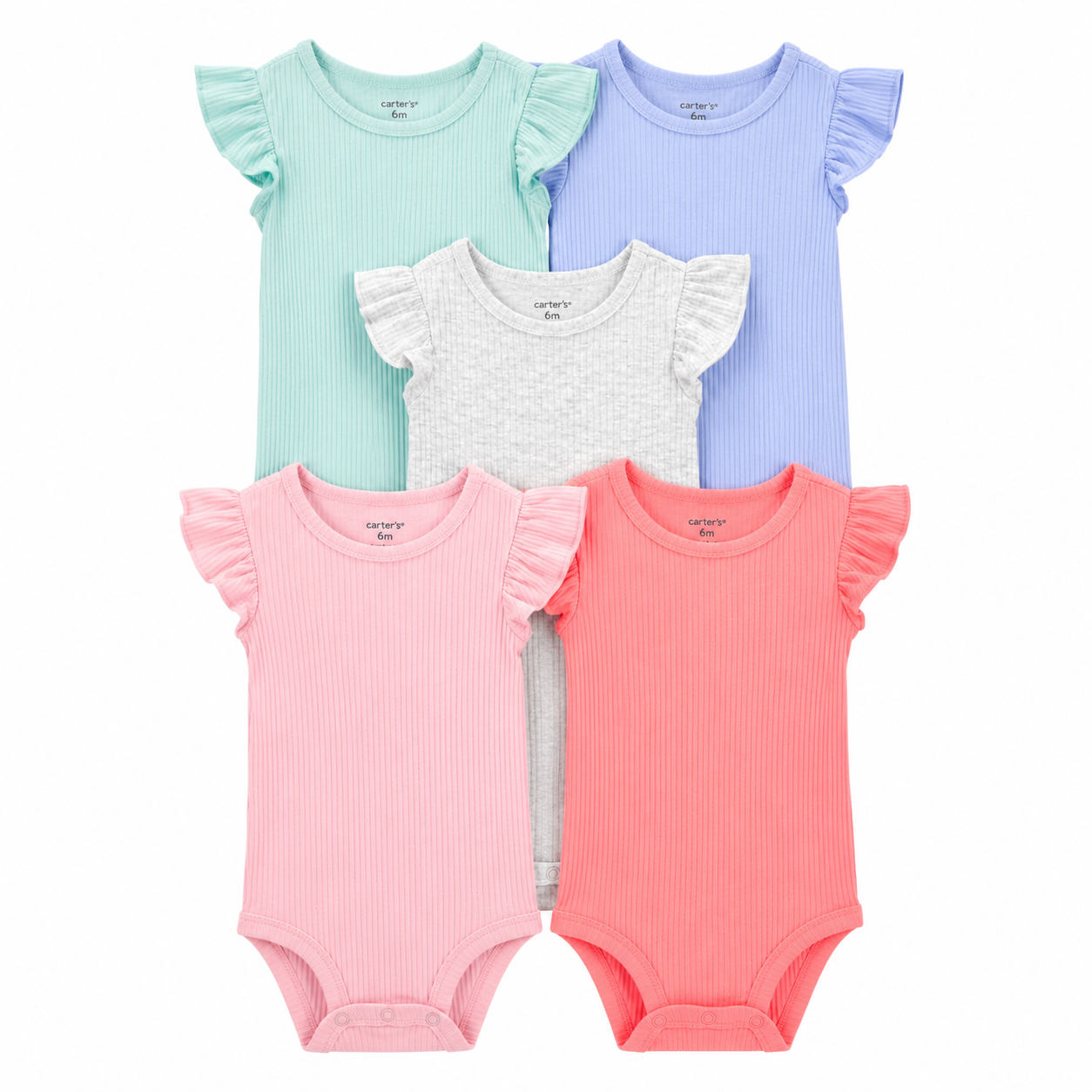 Pañaleros 5P Niña 1U627010 Carters Colores Lisos