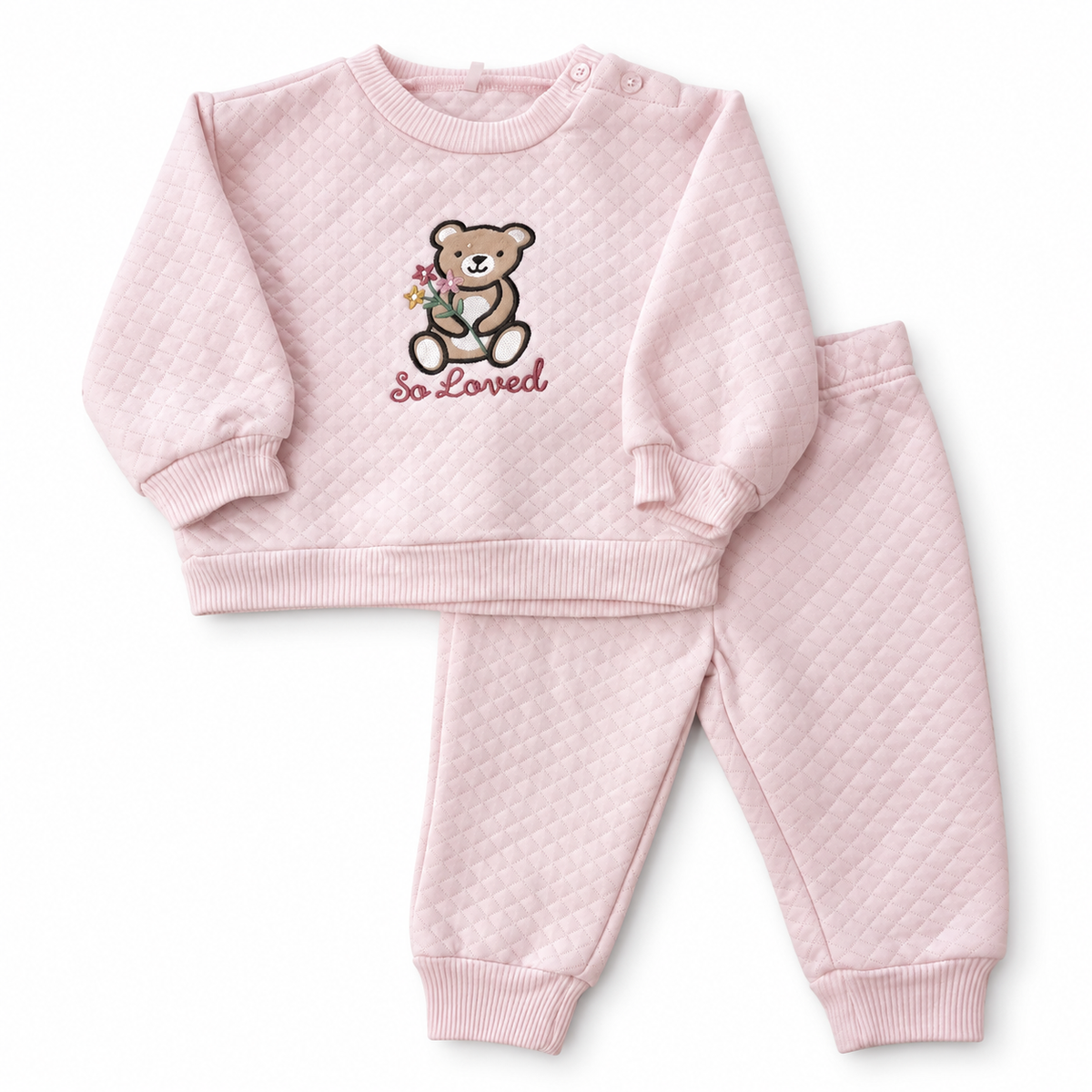 Set 2P Niña Chick Pea Rosa Osita — Sweet Regina