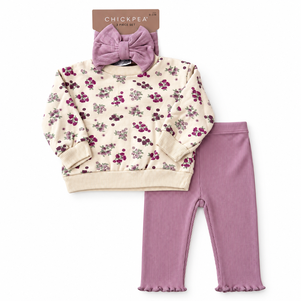 Set 3P Niña Flores Lila — Sweet Regina