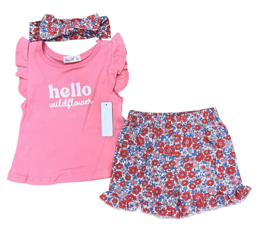 Set 3P 2T R012G809 Rene Rofe Flores Rosas/Azul