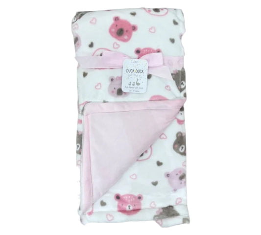 Cobija G D05542 Duck Duck Osito Rosa