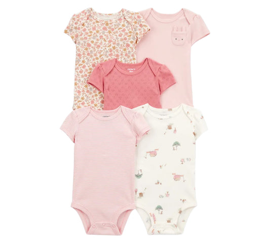Pañaleros 5P Niña Talla 9M Style 1T009510 Carters Rosa Flores