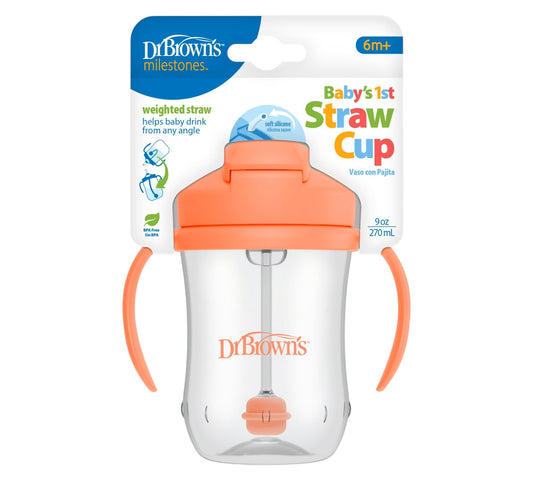 Vaso Entrenador 6m+ 9oz/27mL Naranja Dr Browns
