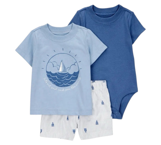 Set 3P 12M 1S451110 Velero Azul Carter’s