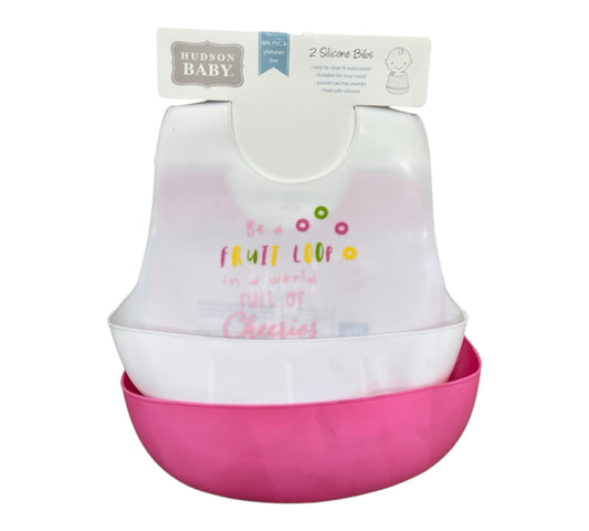 Baberos Silicone 2P 56053 Hudson Baby Fruit Loop