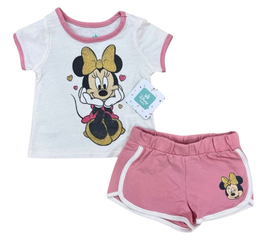 Set 2P 18M Disney Baby Minnie Dorado