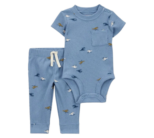 Set 2P 12M 1S920110 Azul helicóptero Carters
