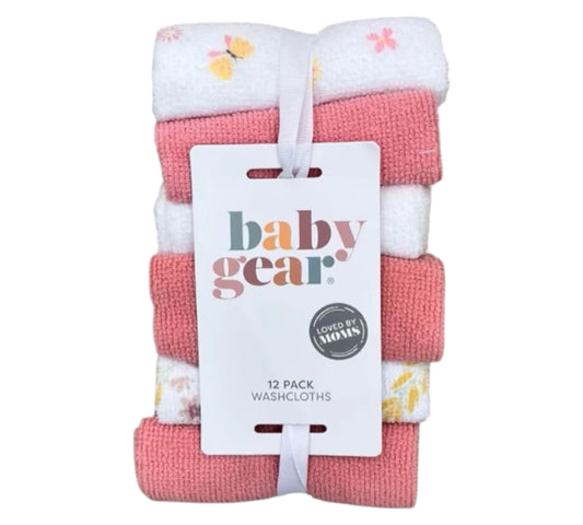 Toallitas 12P DB1000024 Baby gear Rosa/Blanco mariposa