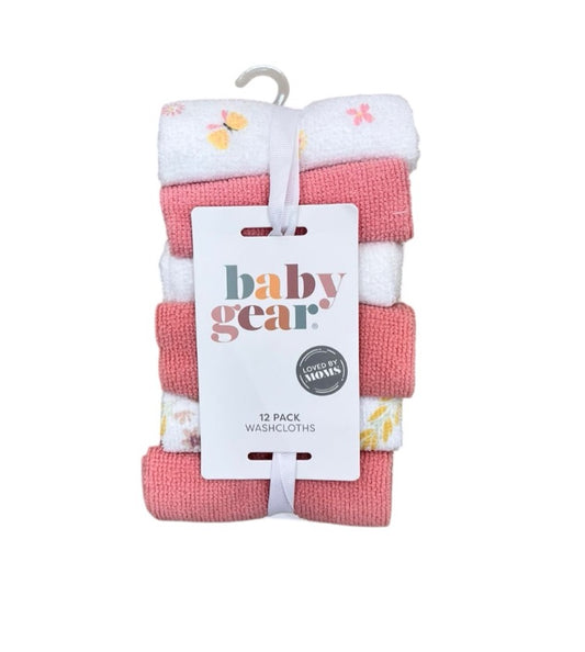 Toallitas 12P DB1000024 Baby gear Rosa/Blanco mariposa