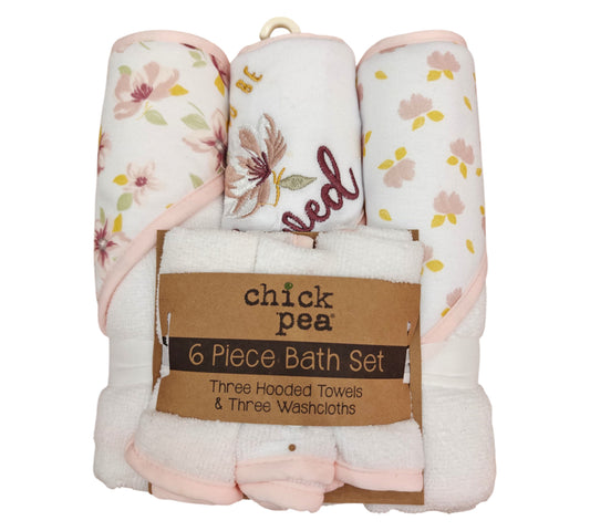 Toallas y Toallitas 6P DE10532398 Flor Rosa Chick Pea