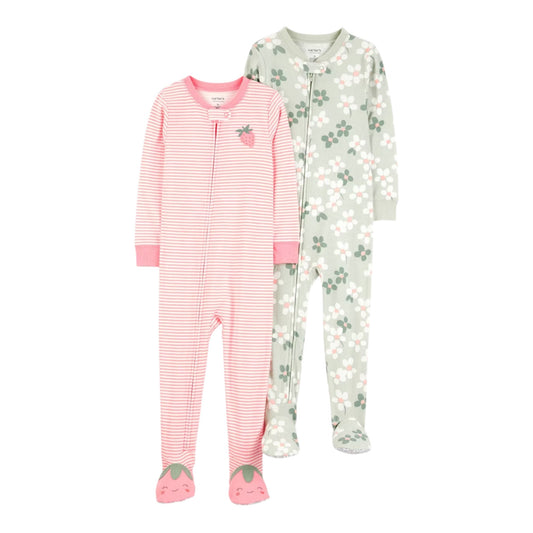 Set Mamelucos Niña 6U314210 Carters Verde Flores