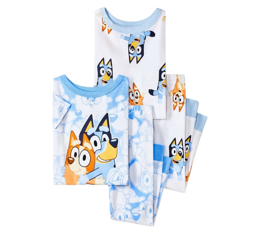 Pijama 4P Niño Talla 5T Style QF265KSLTG  Bluey Azul