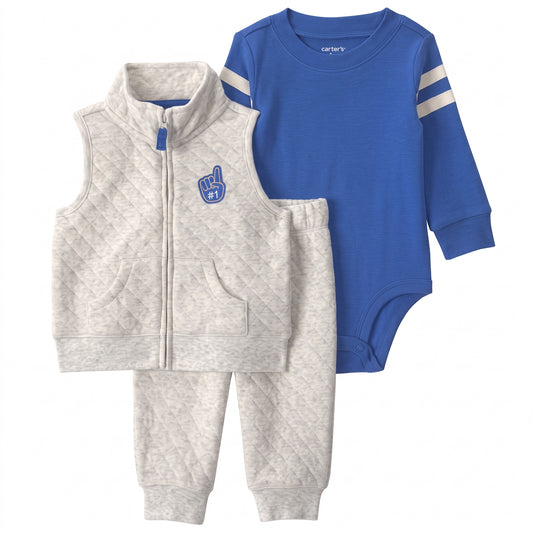 Set 3P Niño Carter's Azul Gris — Sweet Regina