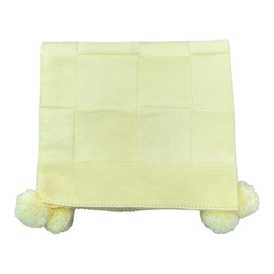 Cobija Tejida Amarillo Pastel