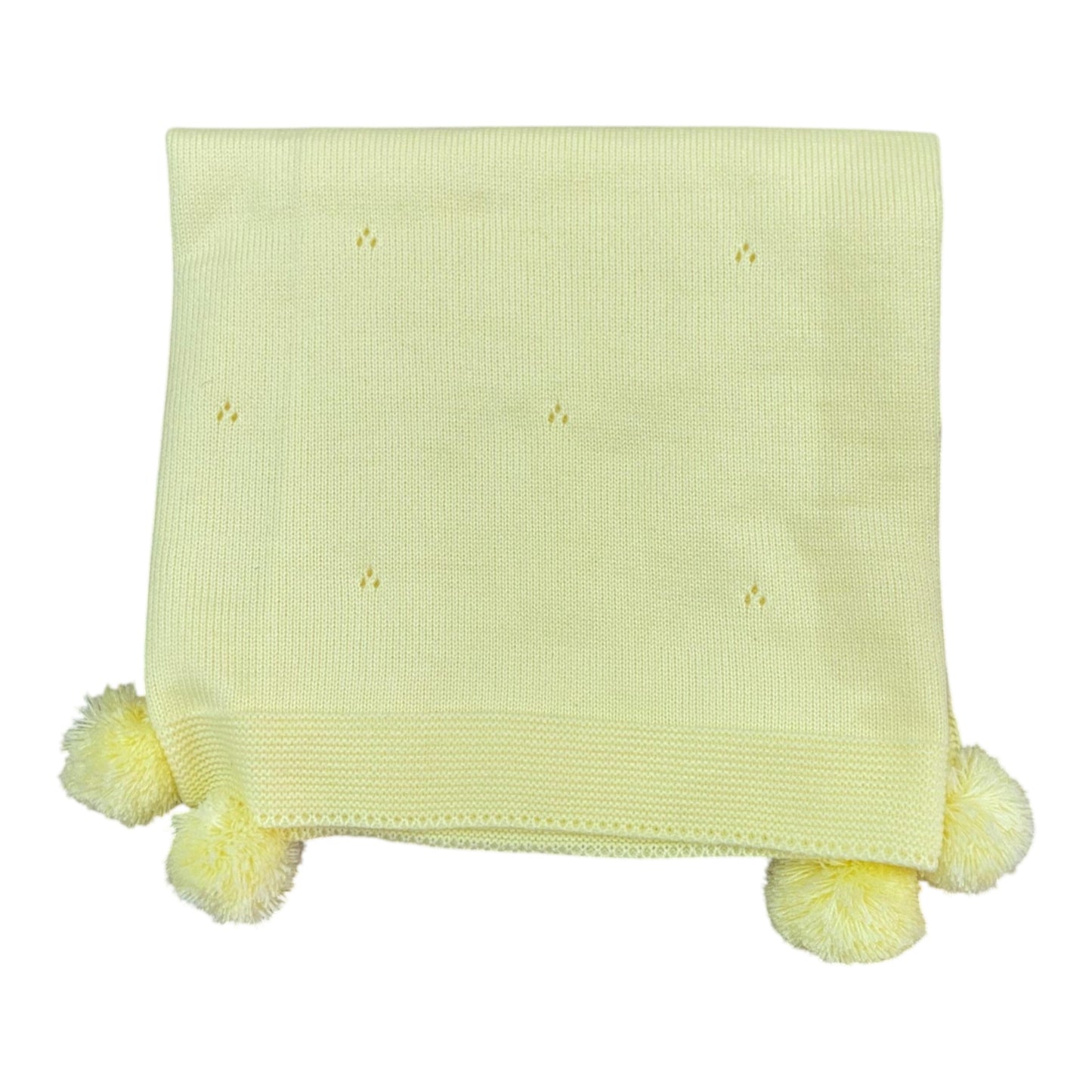 Cobija Tejida Amarillo Pastel Lluvia
