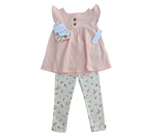 Set 3P Niña Tallas 3T Style R001G807 Rene Rofe Coral Bco