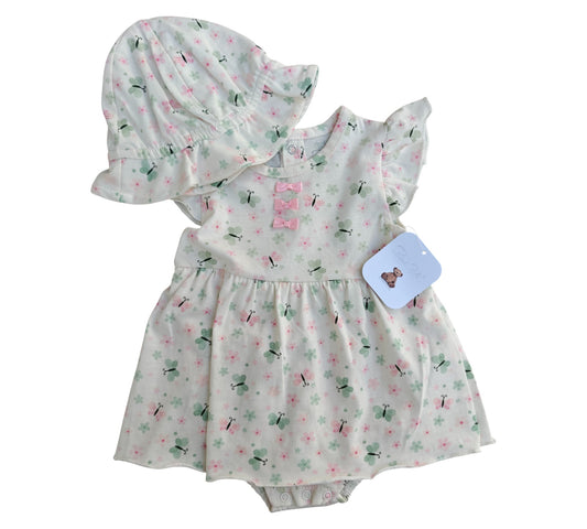 Set 2P Niña Talla 6-9M Style R159G203 Rene Rofe Mariposas Verde