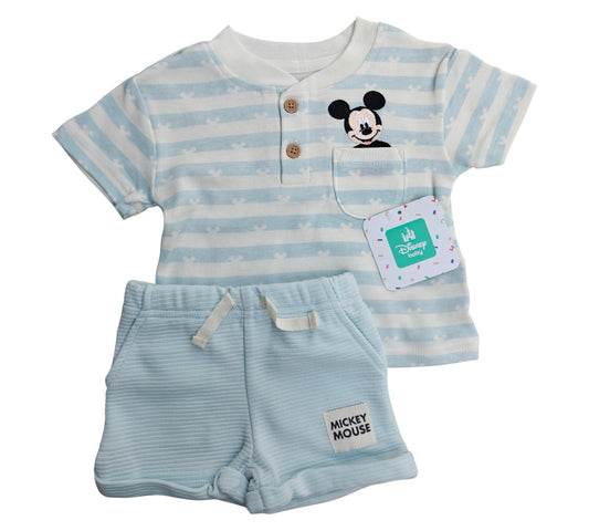 Set 2P Niño Talla 3-6M Style 172D35A Disney Baby Azul Raya Mickey
