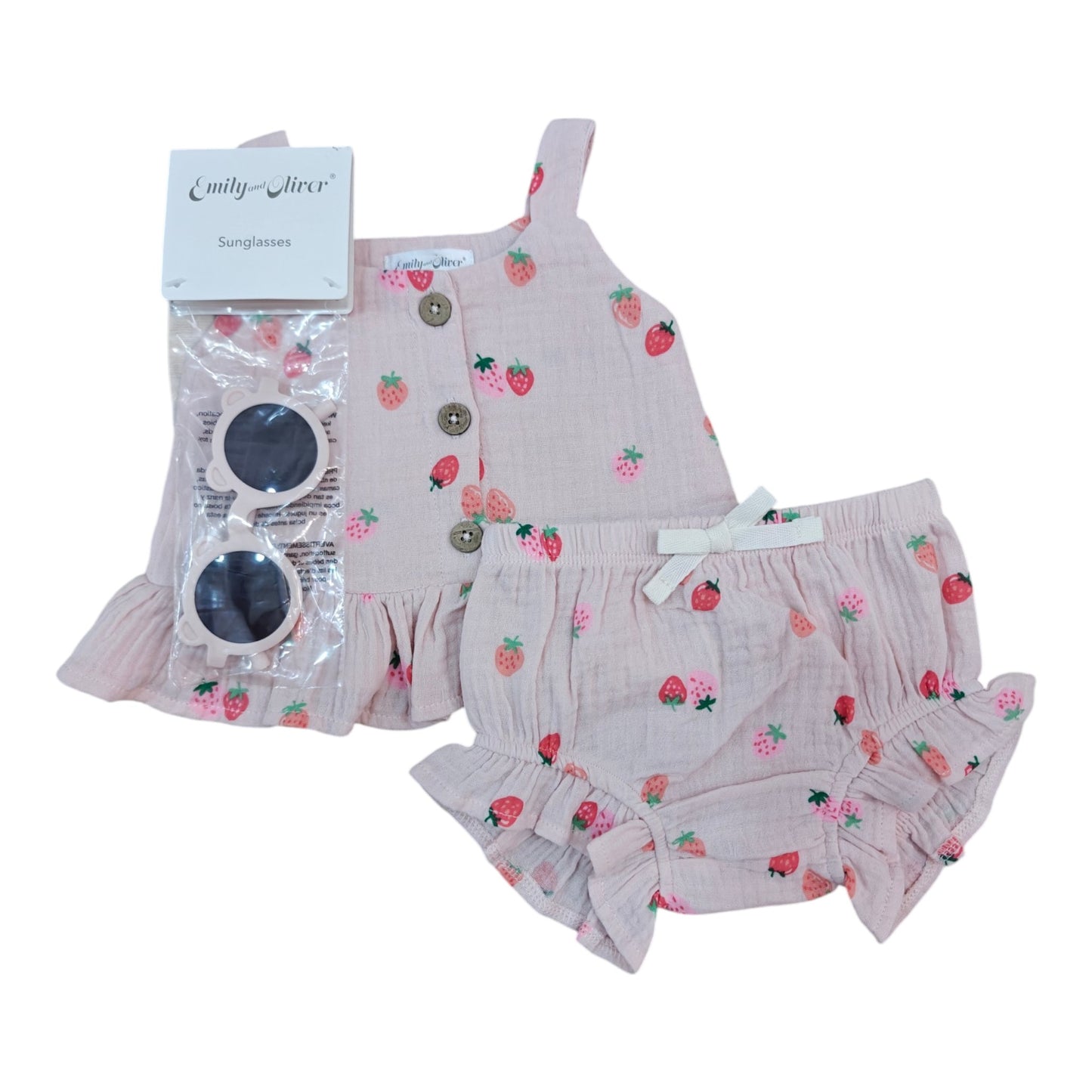 Set 3P Niña E013J503 Emily And Oliver Lentes Flores Rosa